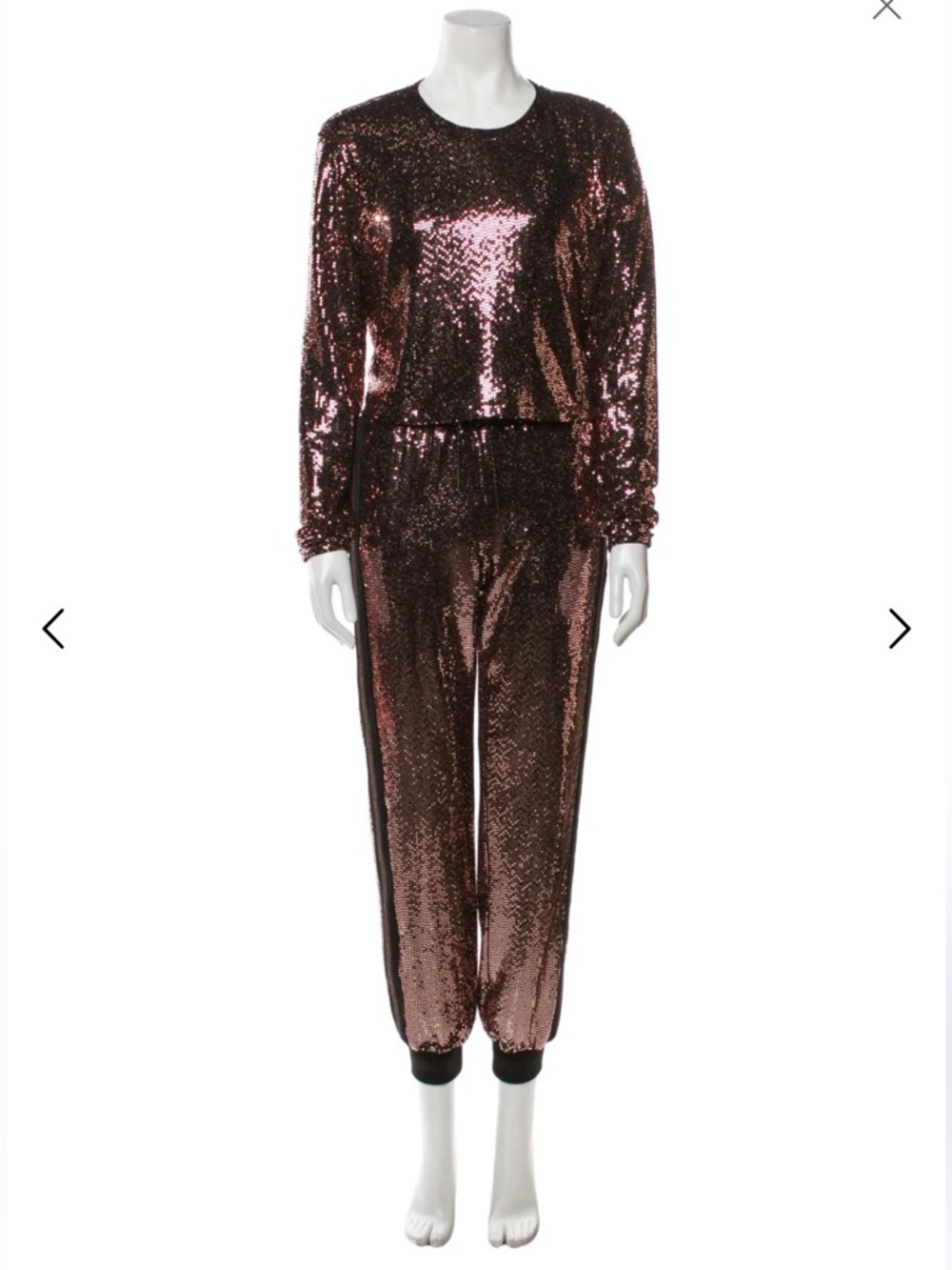Pam & Gela Rose Metallic Sequin Joggers